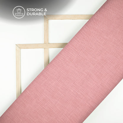 Pink Plain Cotton Linen Shirting Fabric