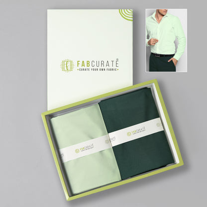 Men's Unstitched Shirt and Pant Fabric Combo in Gifting Case