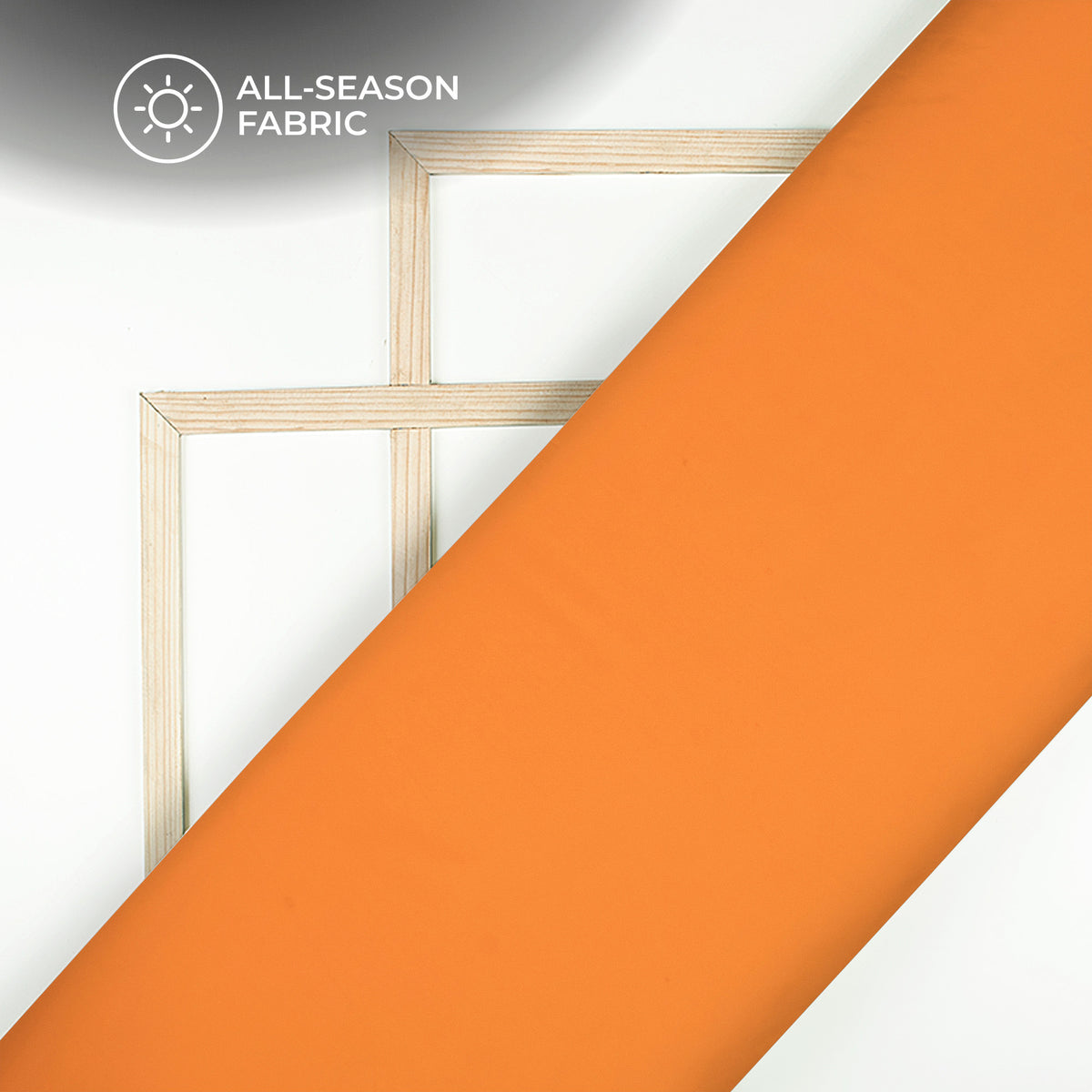 Orange Plain Moss Georgette Fabric (Width 54 Inches)