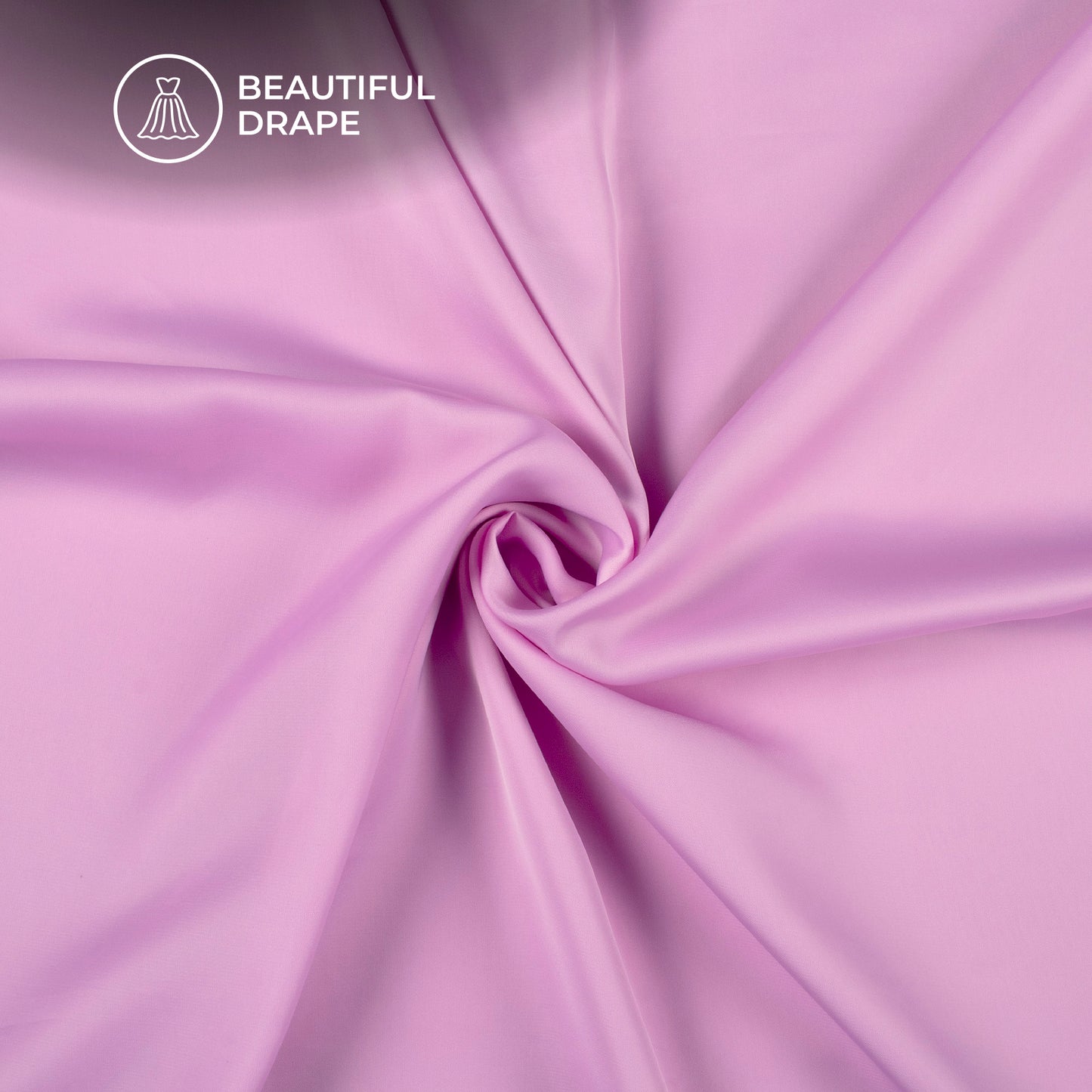 Lilac Purple Plain Imported Satin Fabric
