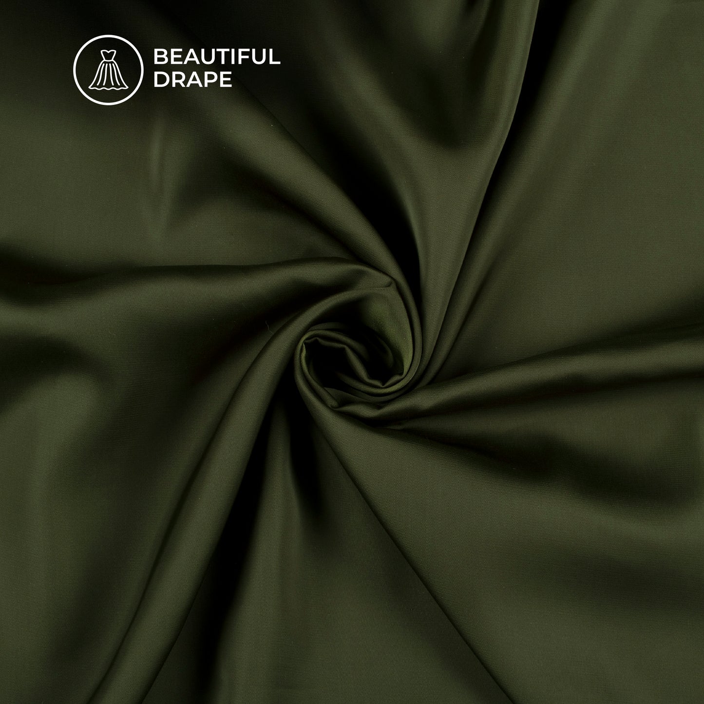 Mehendi Green Plain Imported Satin Fabric
