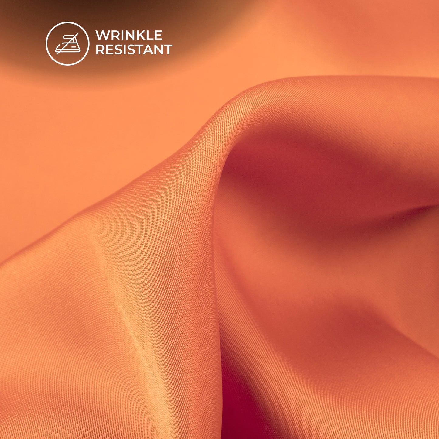 Fire Orange Plain Imported Satin Fabric