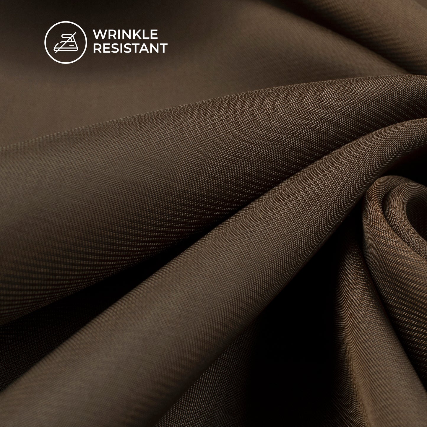 Pecan Brown Plain Imported Satin Fabric