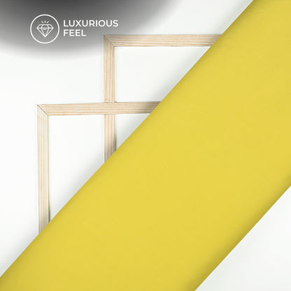 Citrine Yellow Plain Imported Satin Fabric