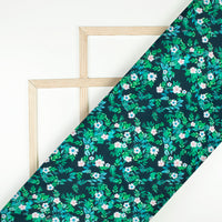 Floral Finesse: Elegant Digital Print Poly Glazed Cotton Fabric
