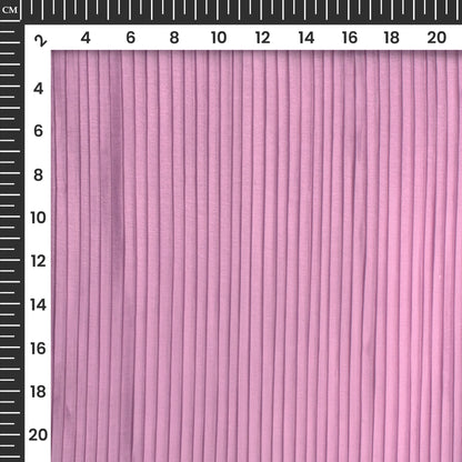Purple Plain Organza Pleated Fabric