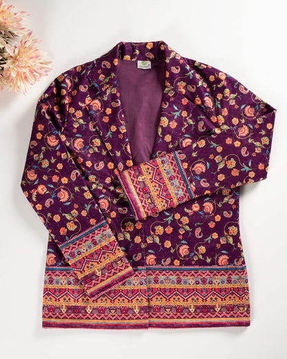 Kalamkrii Printed Superior Velvet Jacket