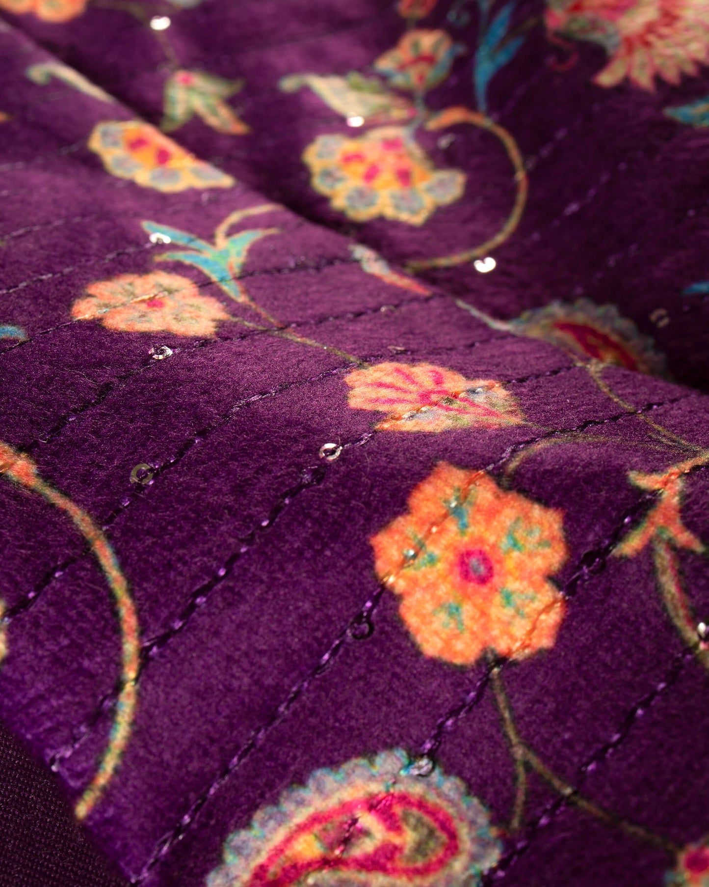 Kalamkrii Printed Superior Velvet Jacket