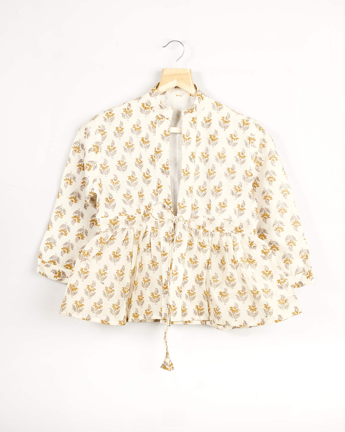 Chanderi Collar Frill Jacket
