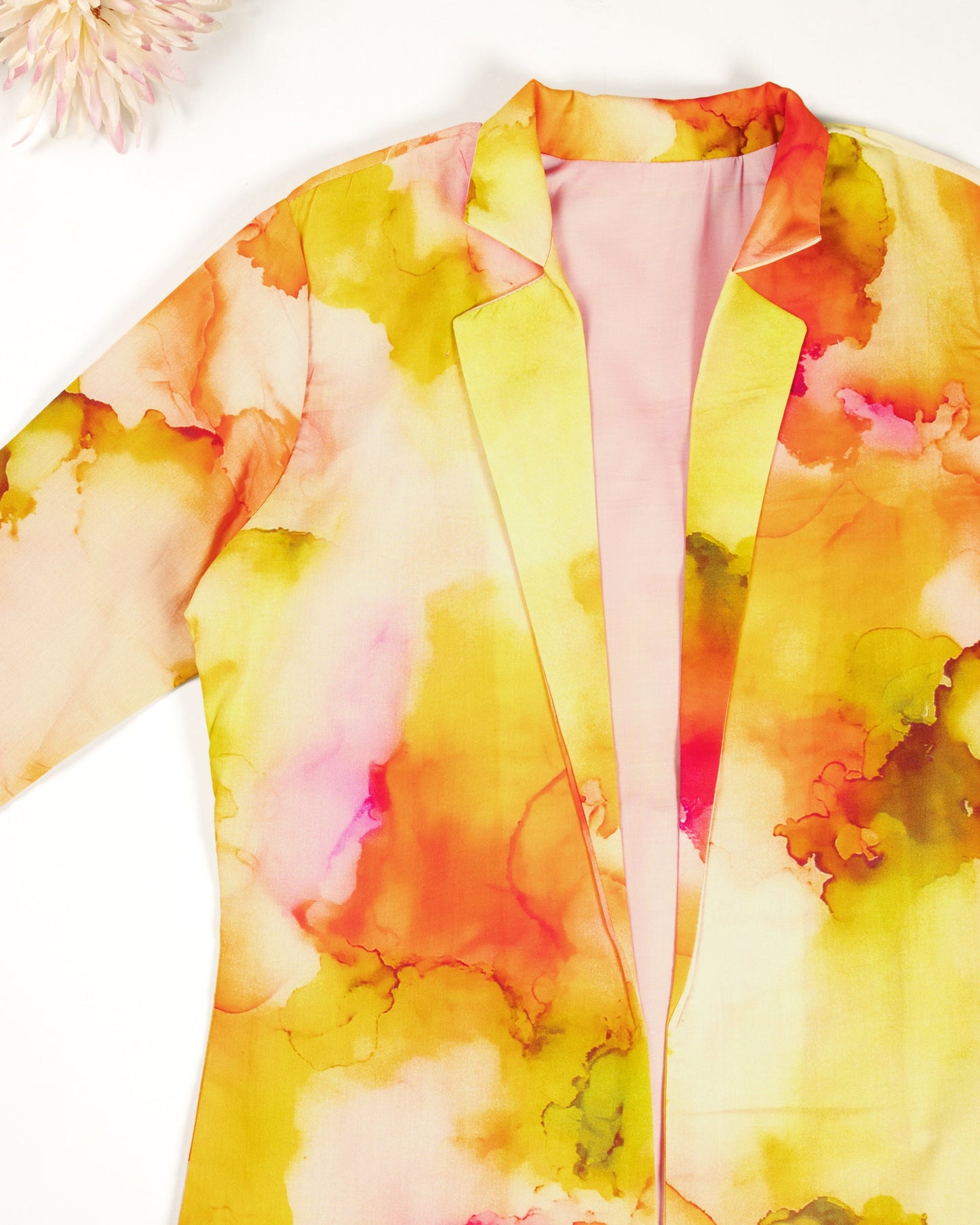 Tye And Dye Printed Kimono Jacket