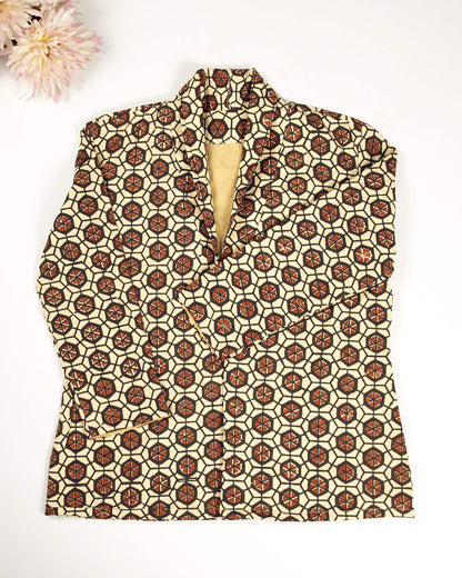 Geometric Printed Kimono Jacket