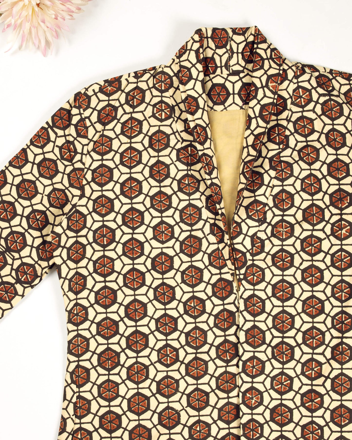 Geometric Printed Kimono Jacket