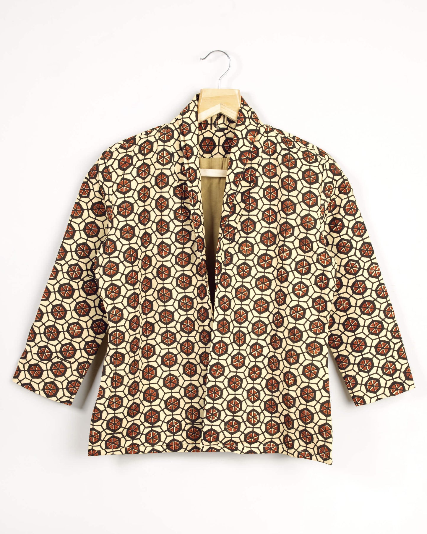 Geometric Printed Kimono Jacket