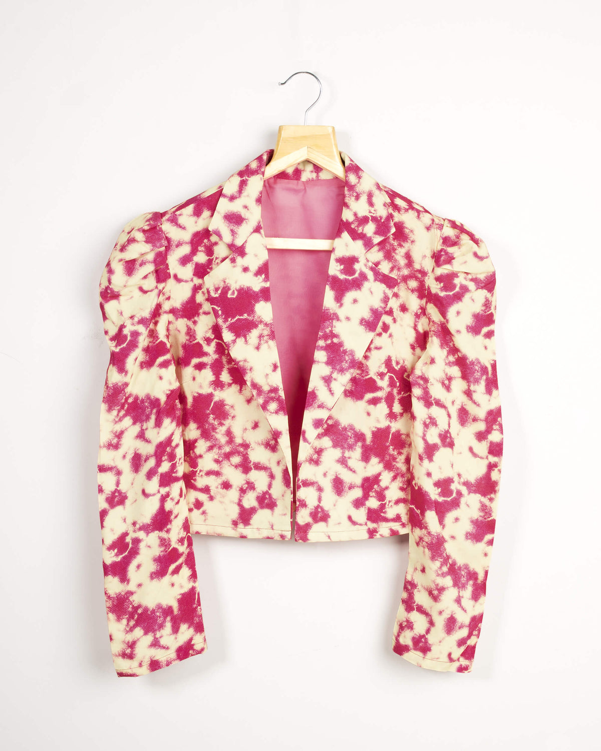 Women Tye And Dye Puff Sleeve Jacket