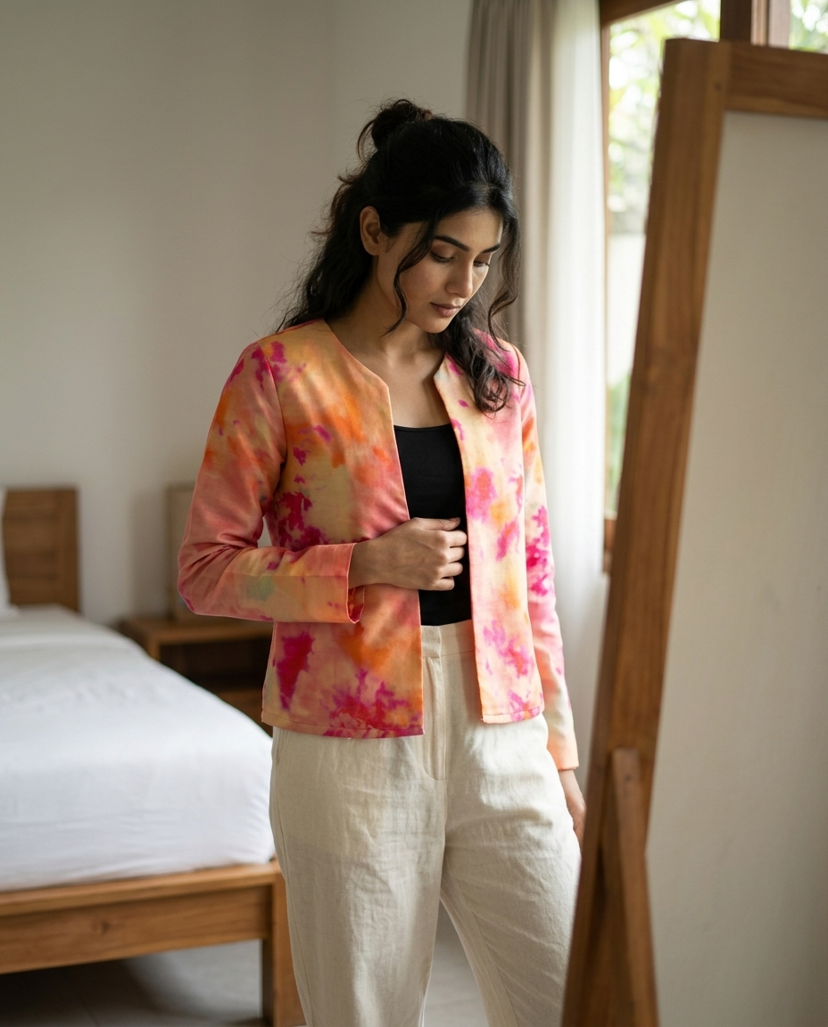 Pink Tye And Dye Hangup Jacket