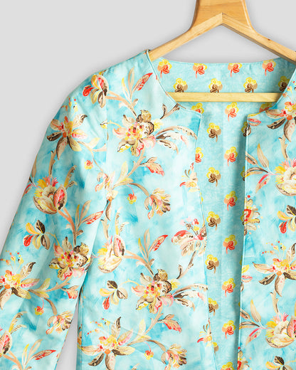 Impressive Arctic Floral Reversible Jacket