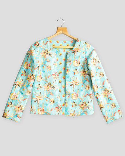 Impressive Arctic Floral Reversible Jacket