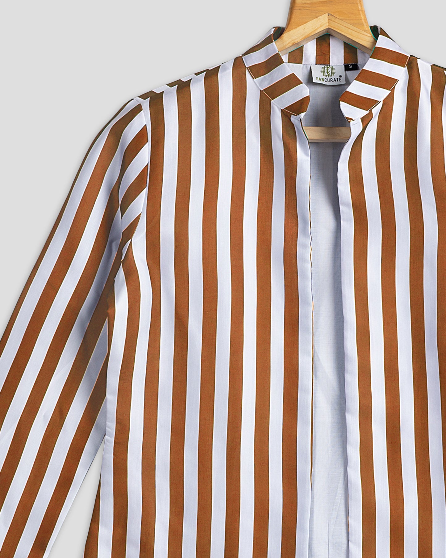 Brown Stripes Hangup Jacket For Women