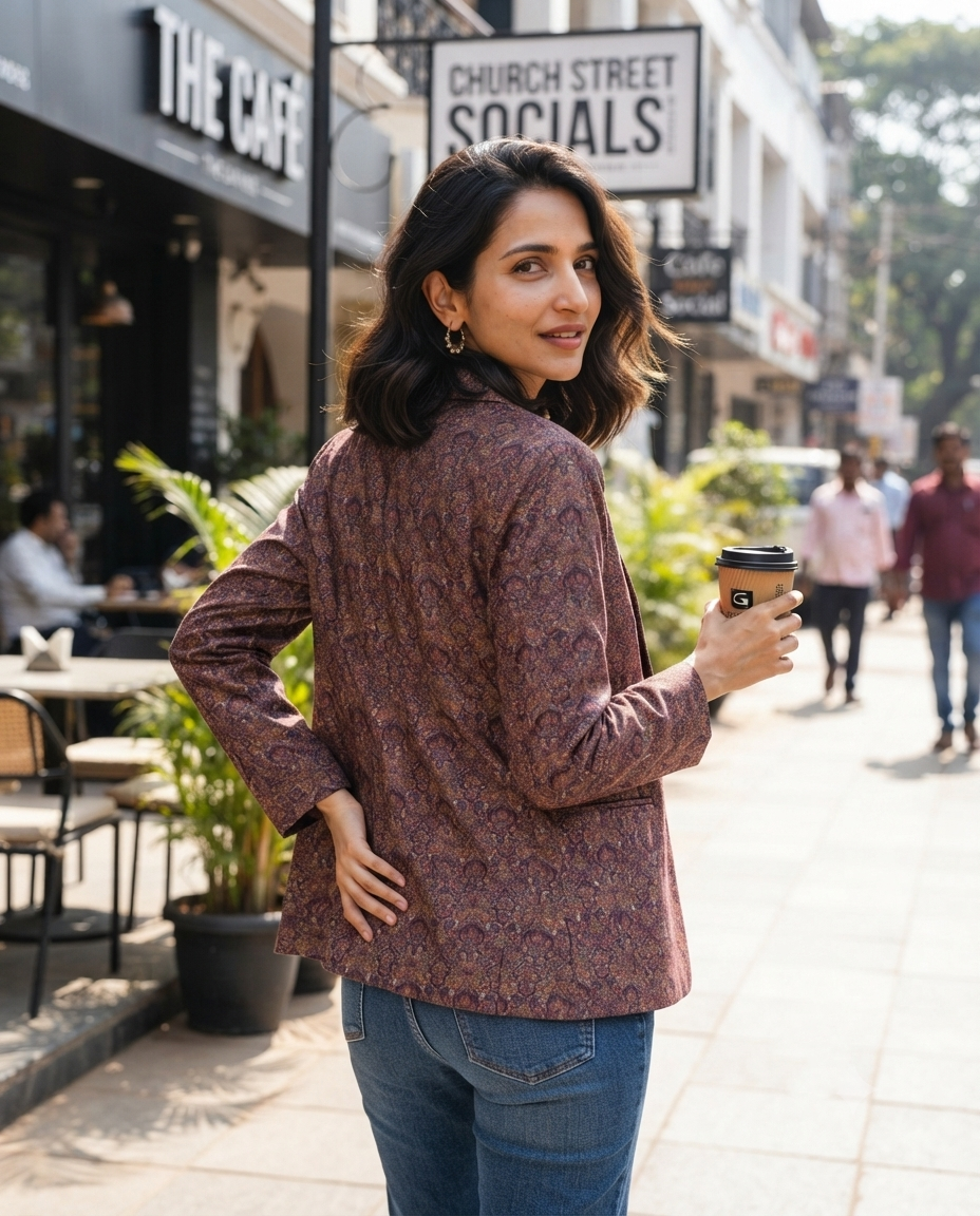 Stylish Ethnic Pasmina Jacket For Women