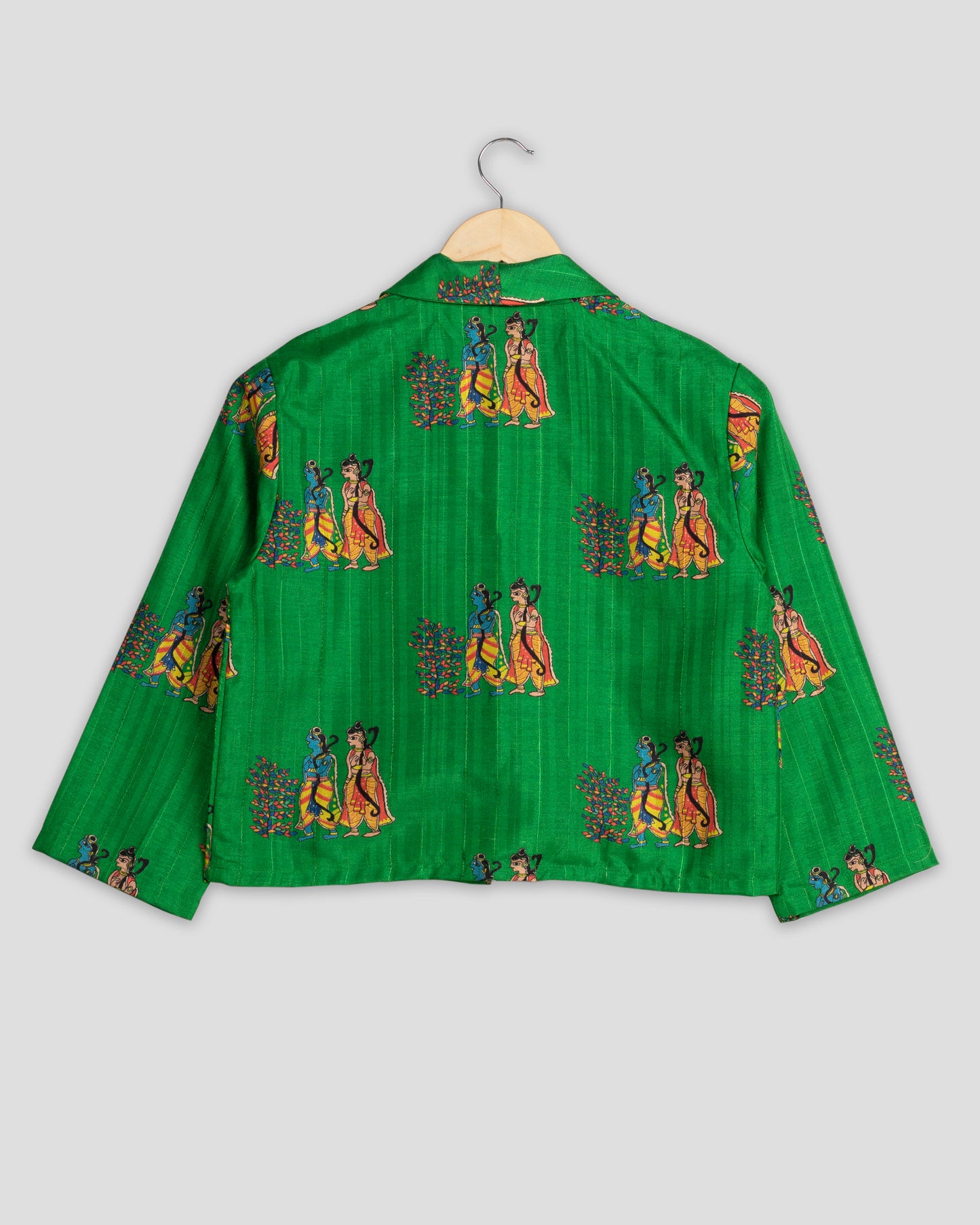Traditional Madhubani Cropped Jacket For Women