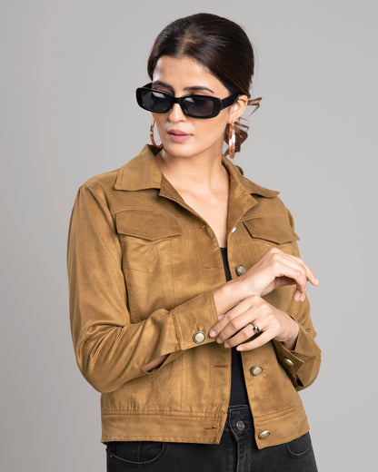 Exclusive Luxurious Suede Jacket For Women
