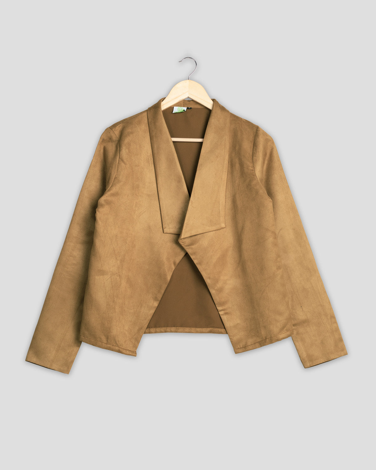 Luxe Faux Suede Waterfall Jacket for Women