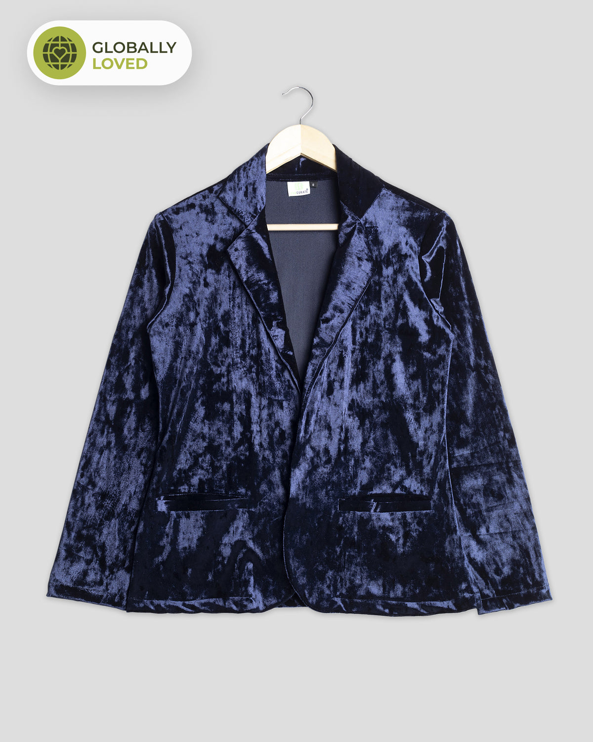 Stylish Women's Velvet Jacket With Patch Pockets