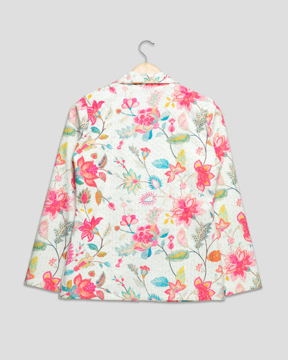 Floral Printed sequins Velvet Jackets for Glamorous Style