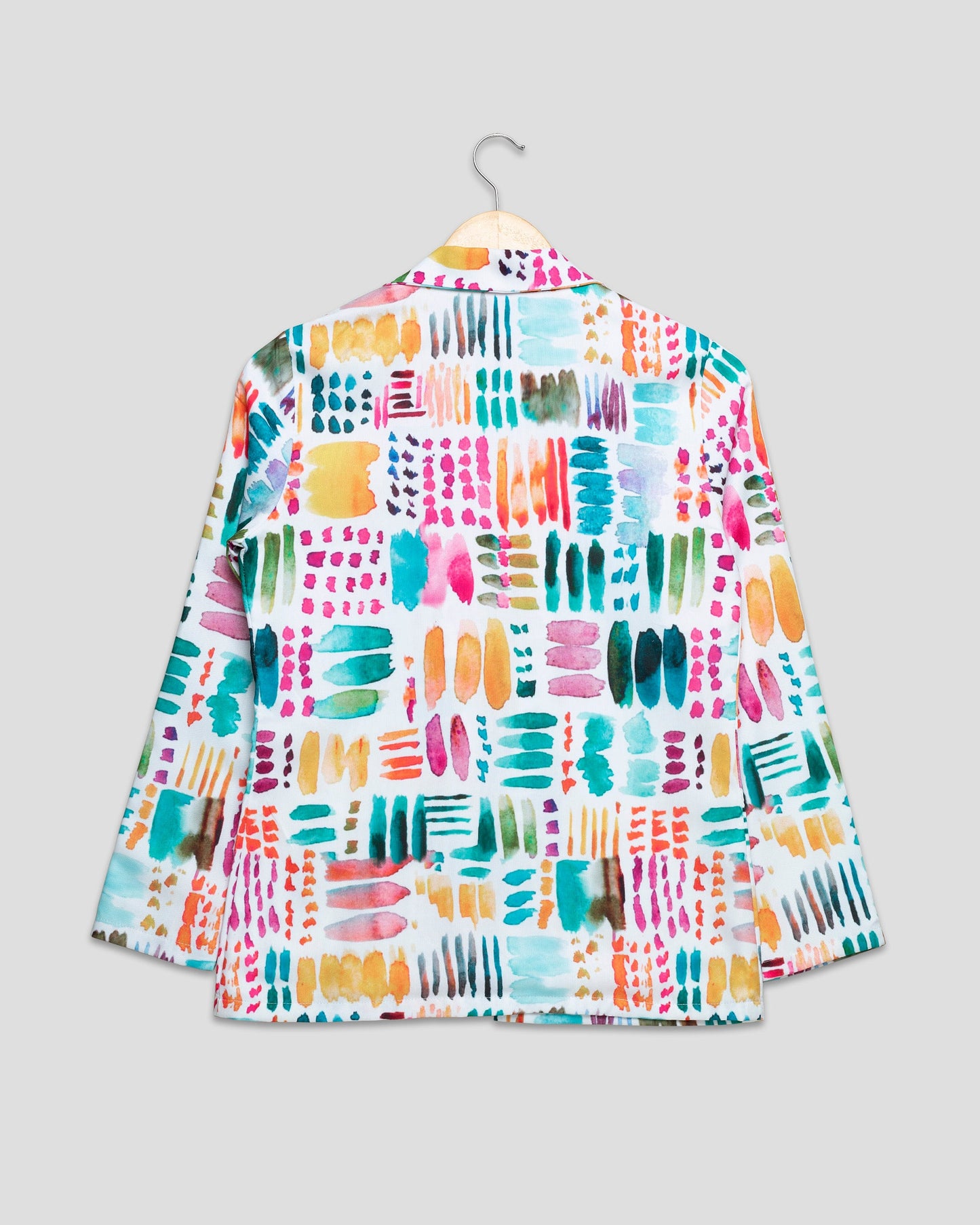 Rainbow Stroke Jacket for Fashion-Forward Women