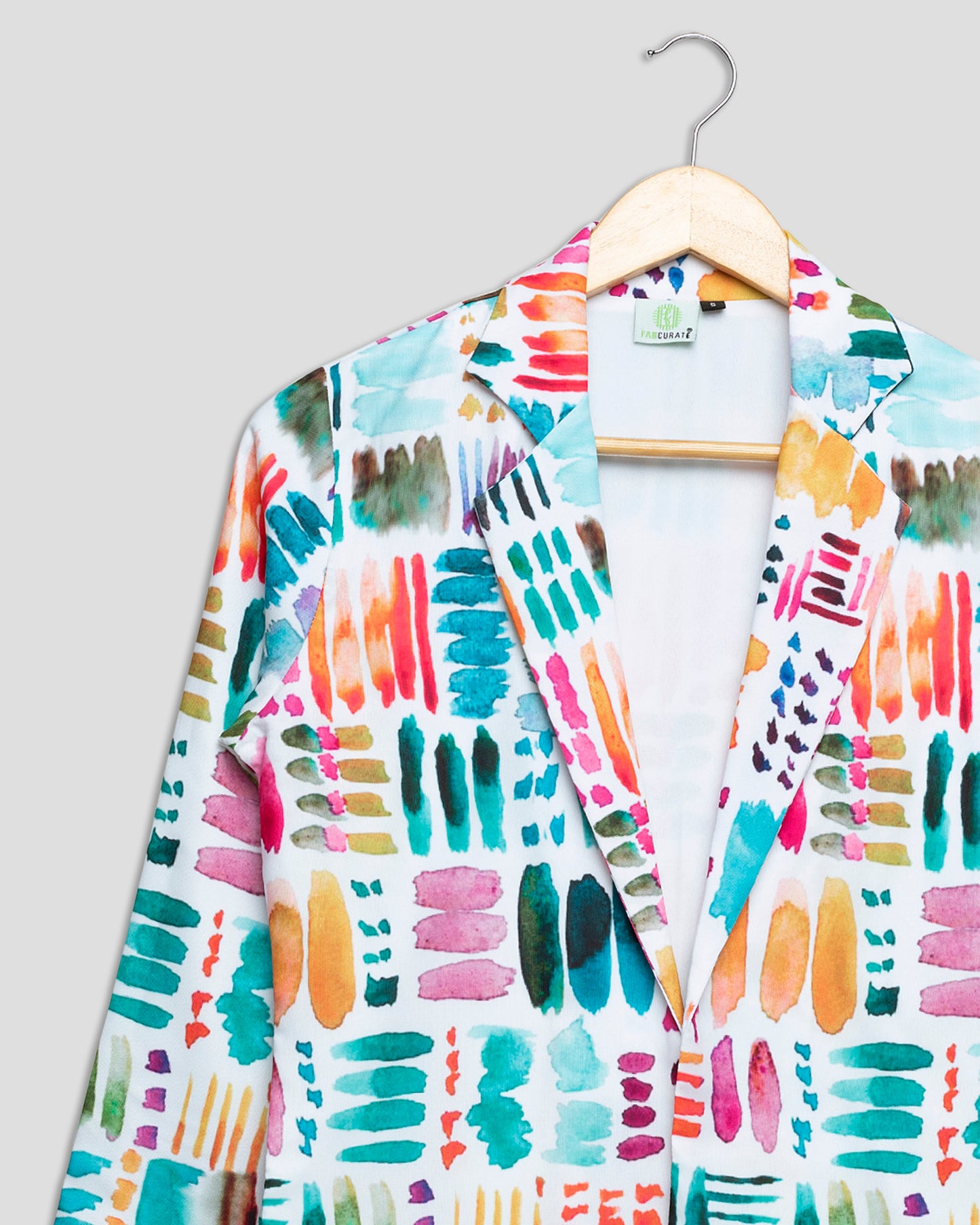 Rainbow Stroke Jacket for Fashion-Forward Women
