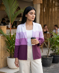 Contemporary Color Block Jacket for Women