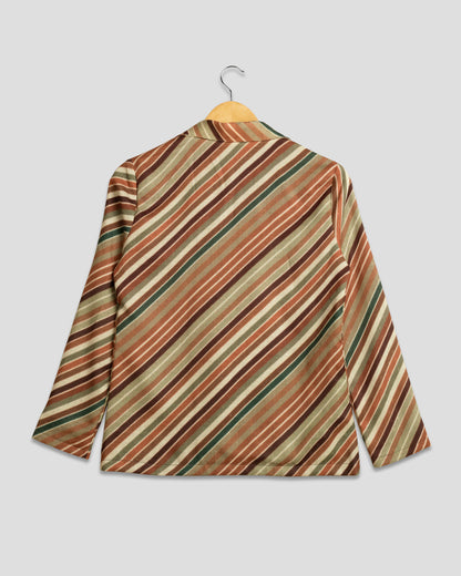 Enchanting Striped Jacket For Women