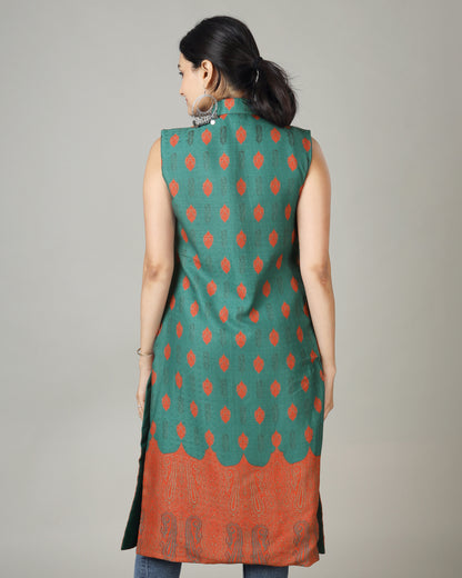 Royalty in Threads-Pasmina Women's Long Jacket Fit for Elegance