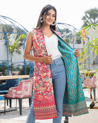 Two Look In One-Versatile Reversible Long Jacket For Women's
