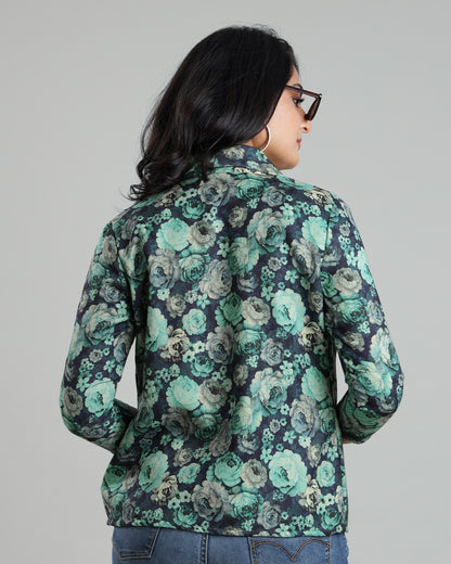 Crafted for Confidence: Seamless Floral Pasmina Jacket