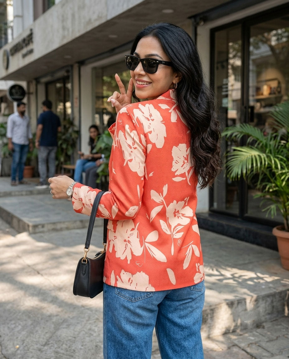 Blossom Into Style With Floral Women's Jacket
