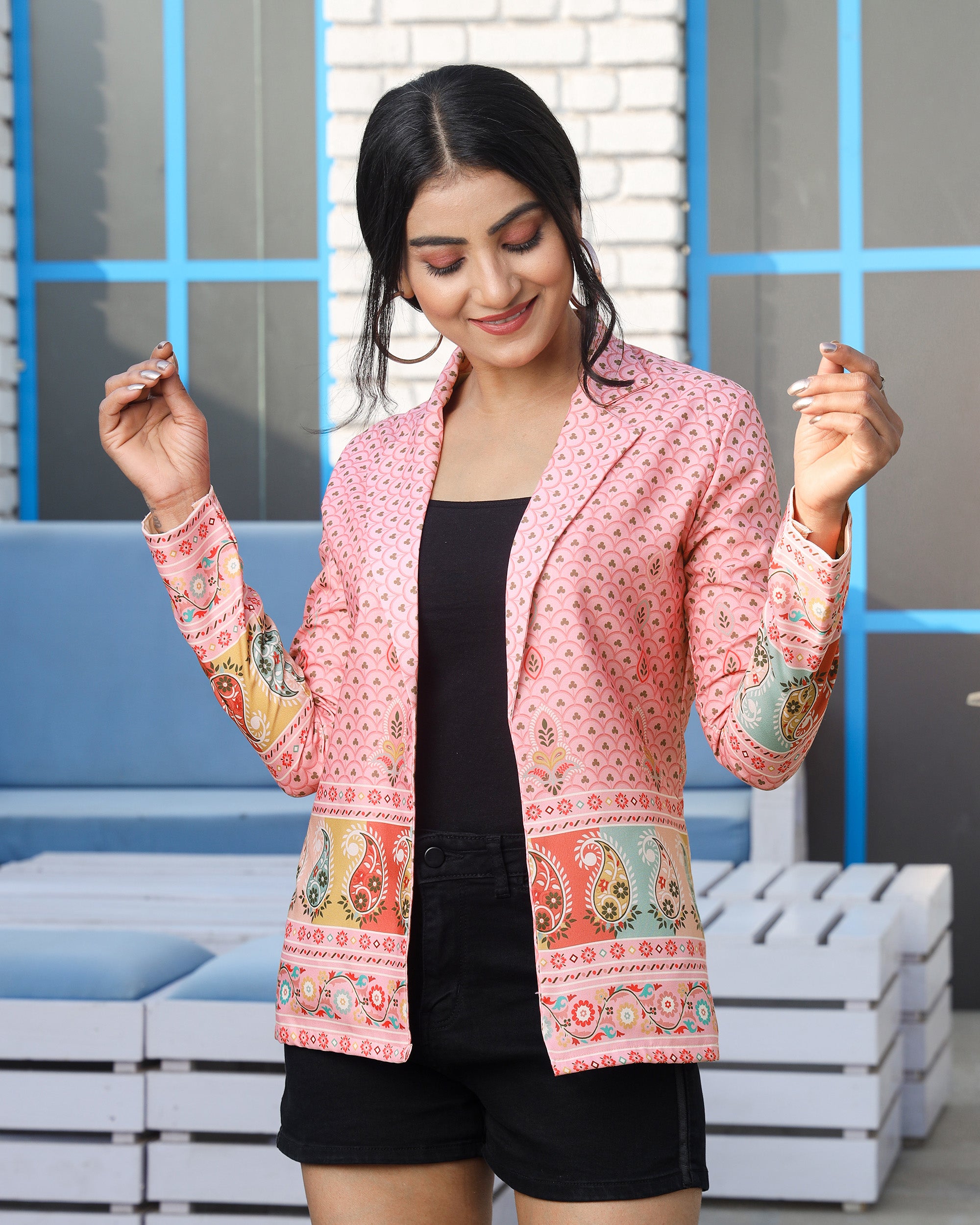 Buy Pink Ethnic Jacket for Women Online from India's Luxury Designers 2024