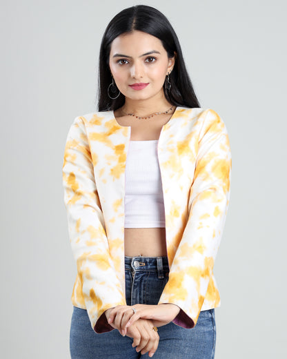 Duo Style Tye And Dye Reversible Women's Jacket