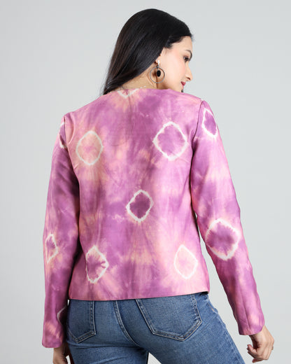 Duo Style Tye And Dye Reversible Women's Jacket