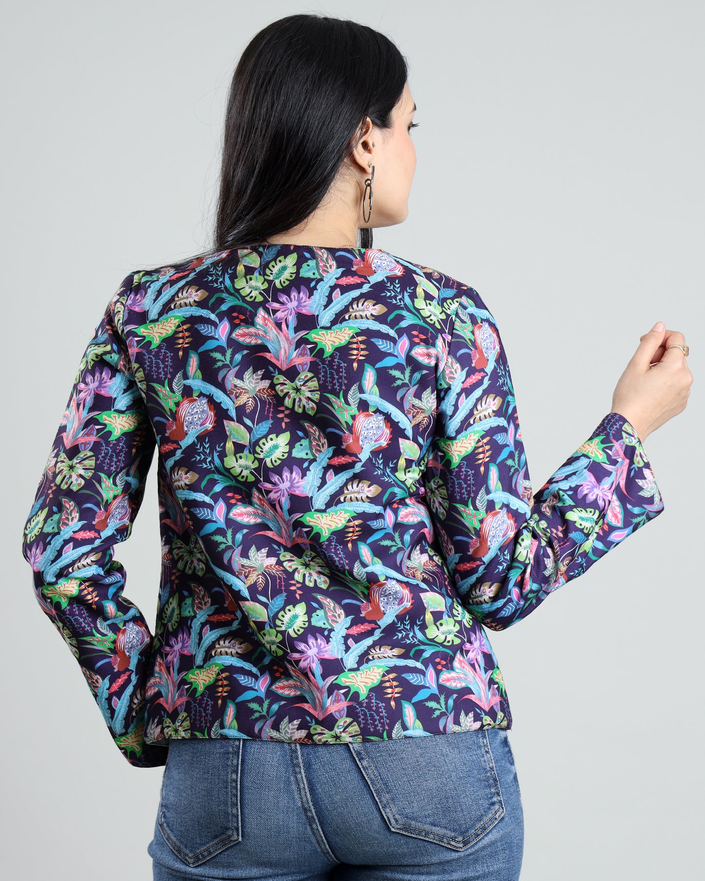 Catchy Petal Perfection Reversible Women's Jacket