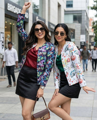 Catchy Petal Perfection Reversible Women's Jacket