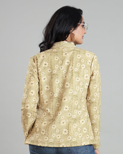 Chic Floral-Fashion Forward Women's Jacket