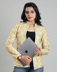 Chic Floral-Fashion Forward Women's Jacket