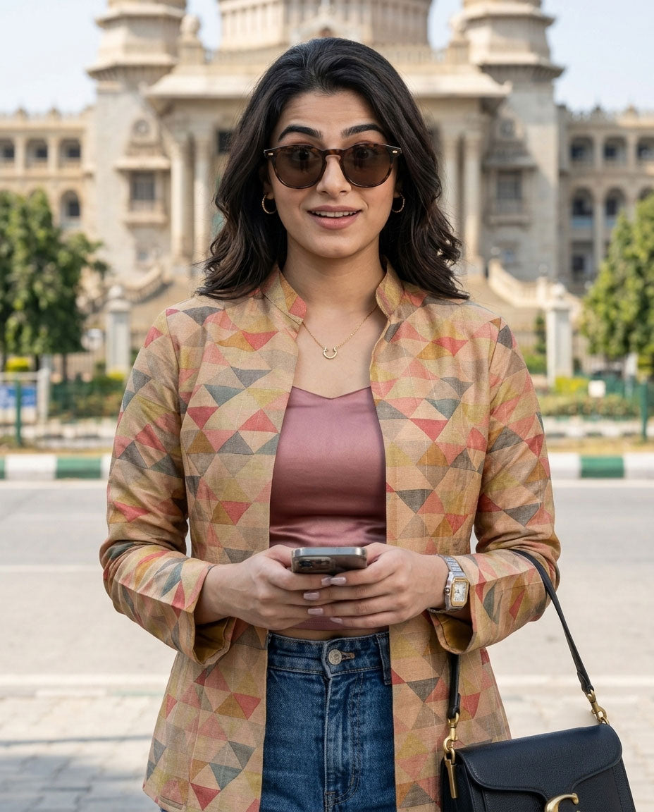 Striking Shapes : Women's Modern Geometric Jacket
