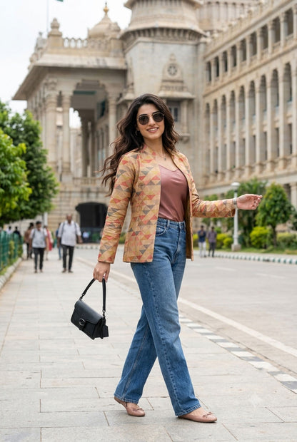 Striking Shapes : Women's Modern Geometric Jacket