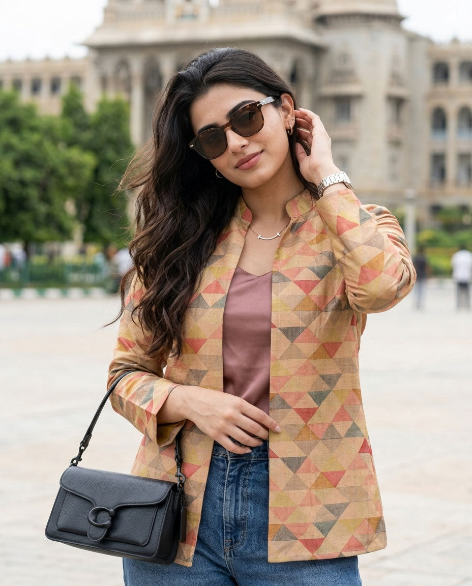Striking Shapes : Women's Modern Geometric Jacket