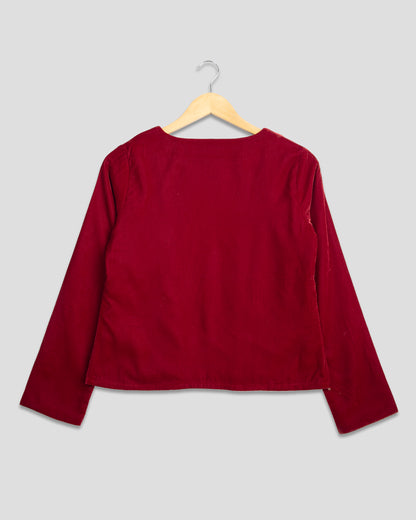 Smooth And Simple Velvet Jacket For Everyday Use