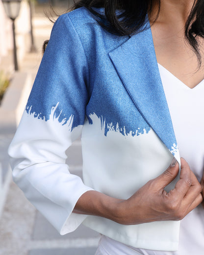 Color Clash Crush: Color Block Deniim Inspire Jacket