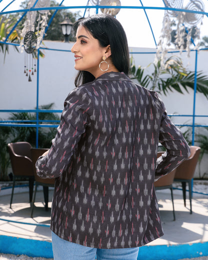 The Black Crush: Your New Ikkat Print Jacket