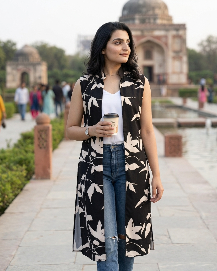 Tailored Elegance: Sophisticated Women's Long  Jacket
